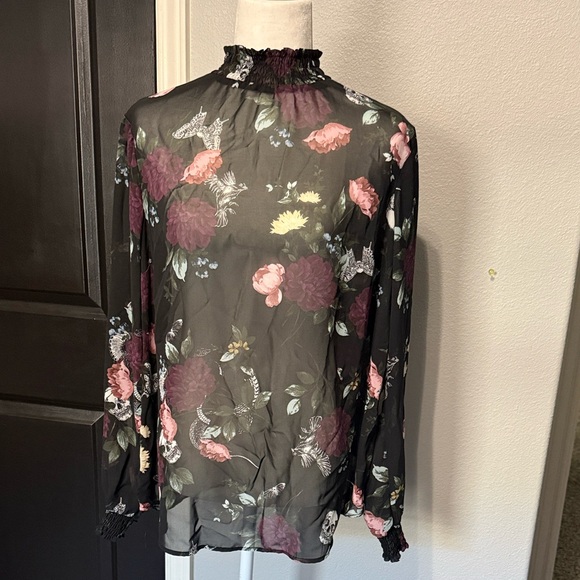 torrid Tops - Torrid floral skulls sheer long sleeve